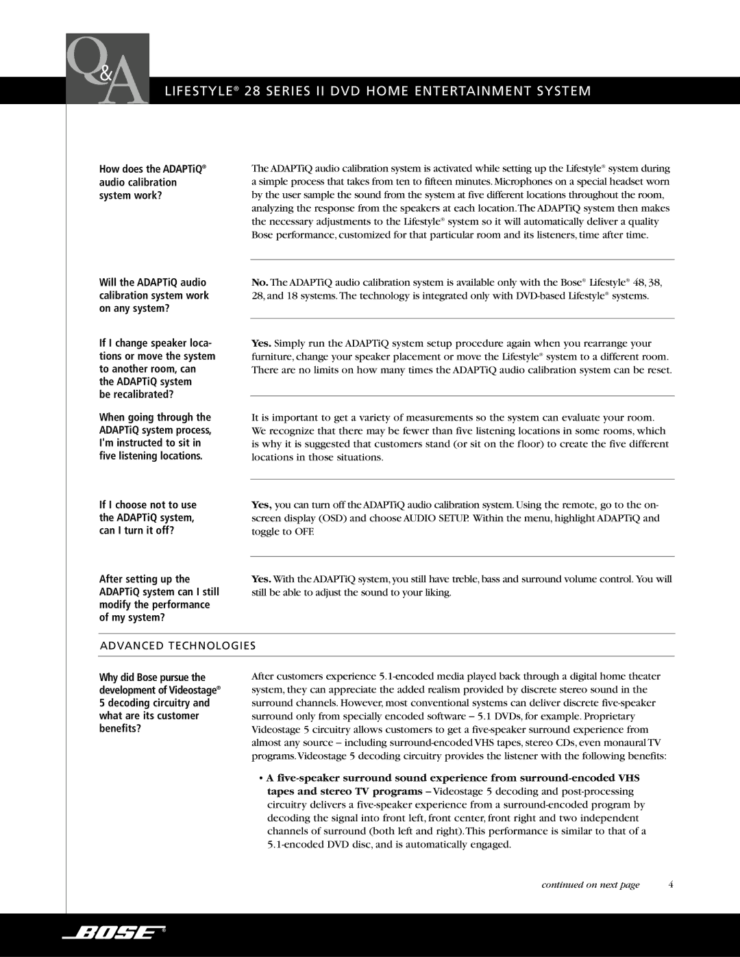 Corinex Global 28 manual Be recalibrated?, Advanced Technologies 