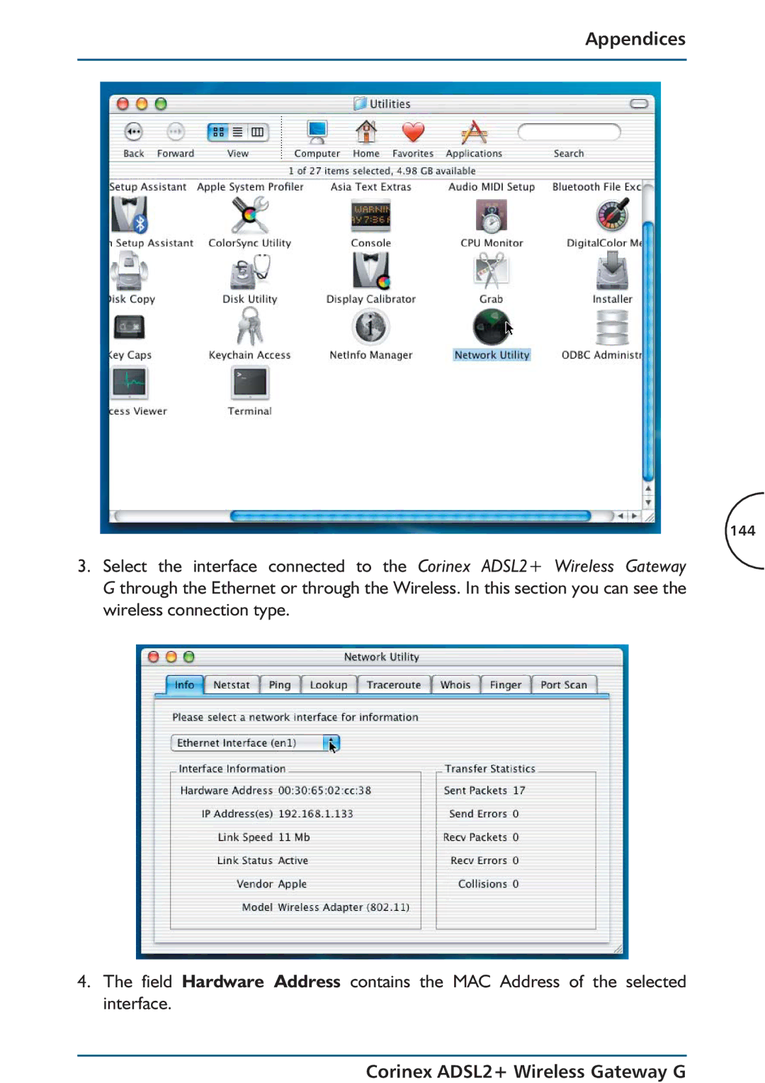 Corinex Global ADSL2+ manual 144 