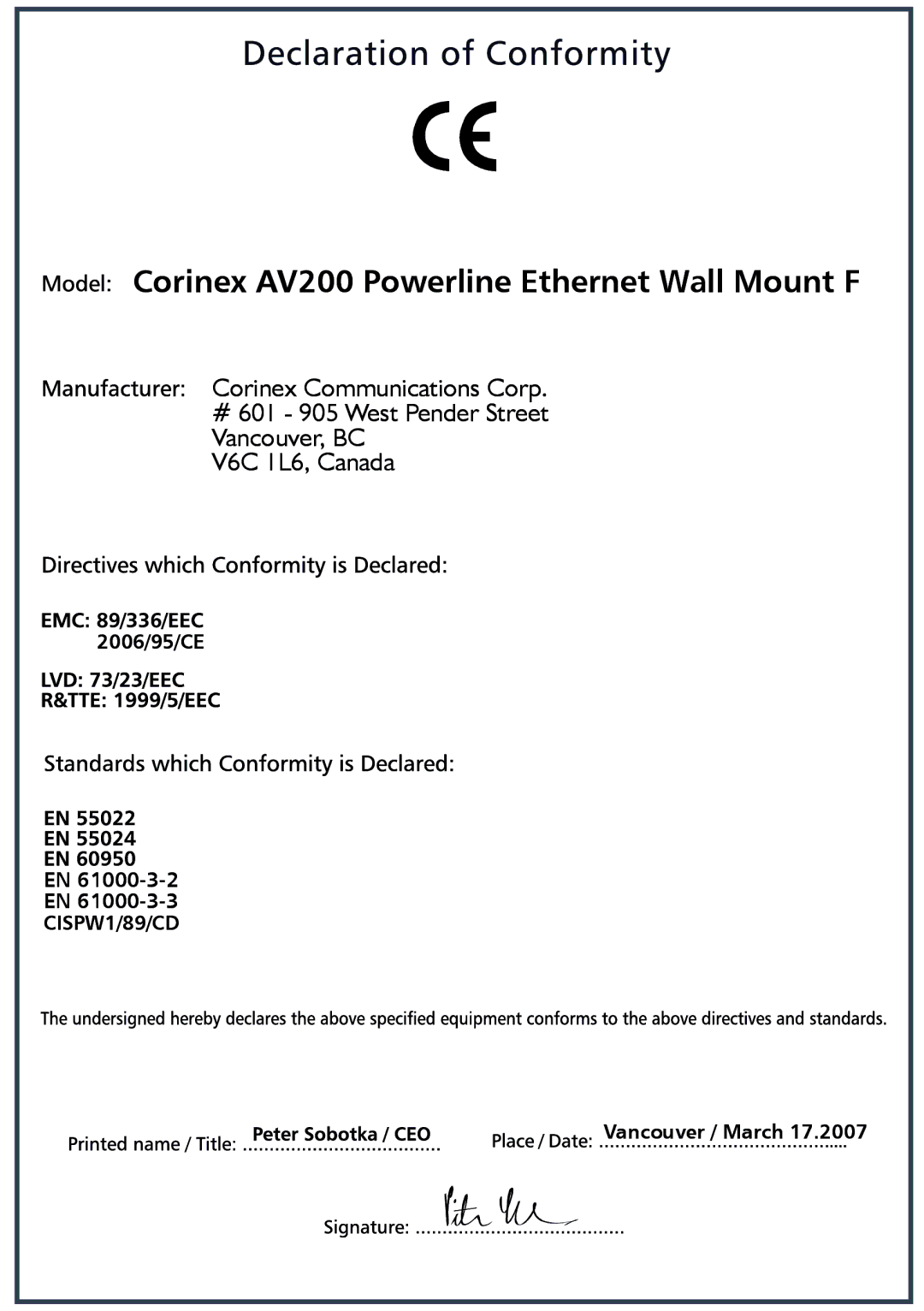 Corinex Global GameNet manual Corinex AV200 Powerline Ethernet Wall Mount F 