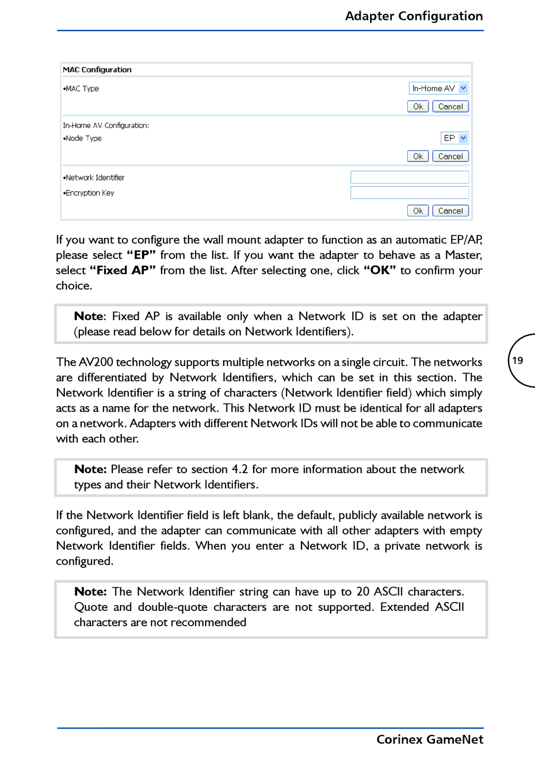 Corinex Global GameNet manual With each other Types and their Network Identifiers 