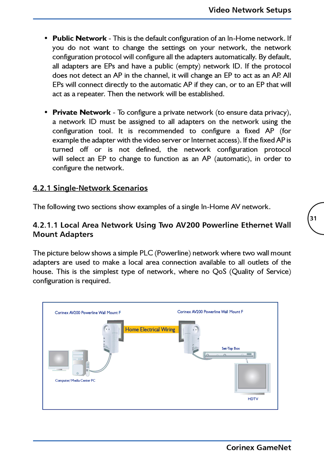 Corinex Global GameNet manual Single-Network Scenarios 