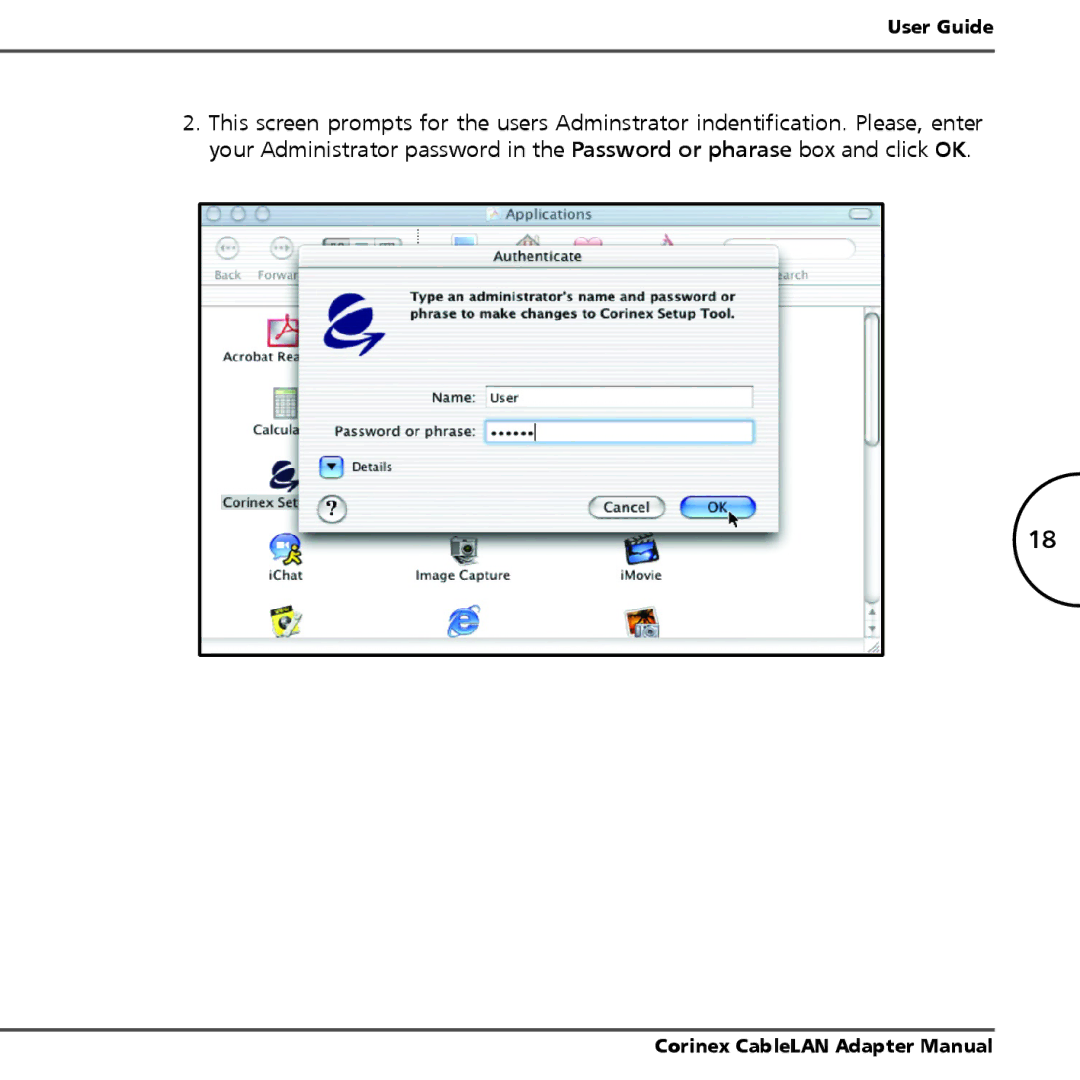 Corinex Global MAC OS X manual User Guide 