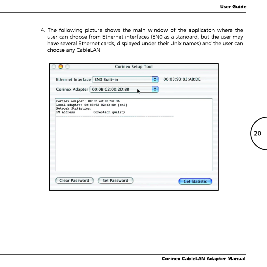 Corinex Global MAC OS X manual User Guide 