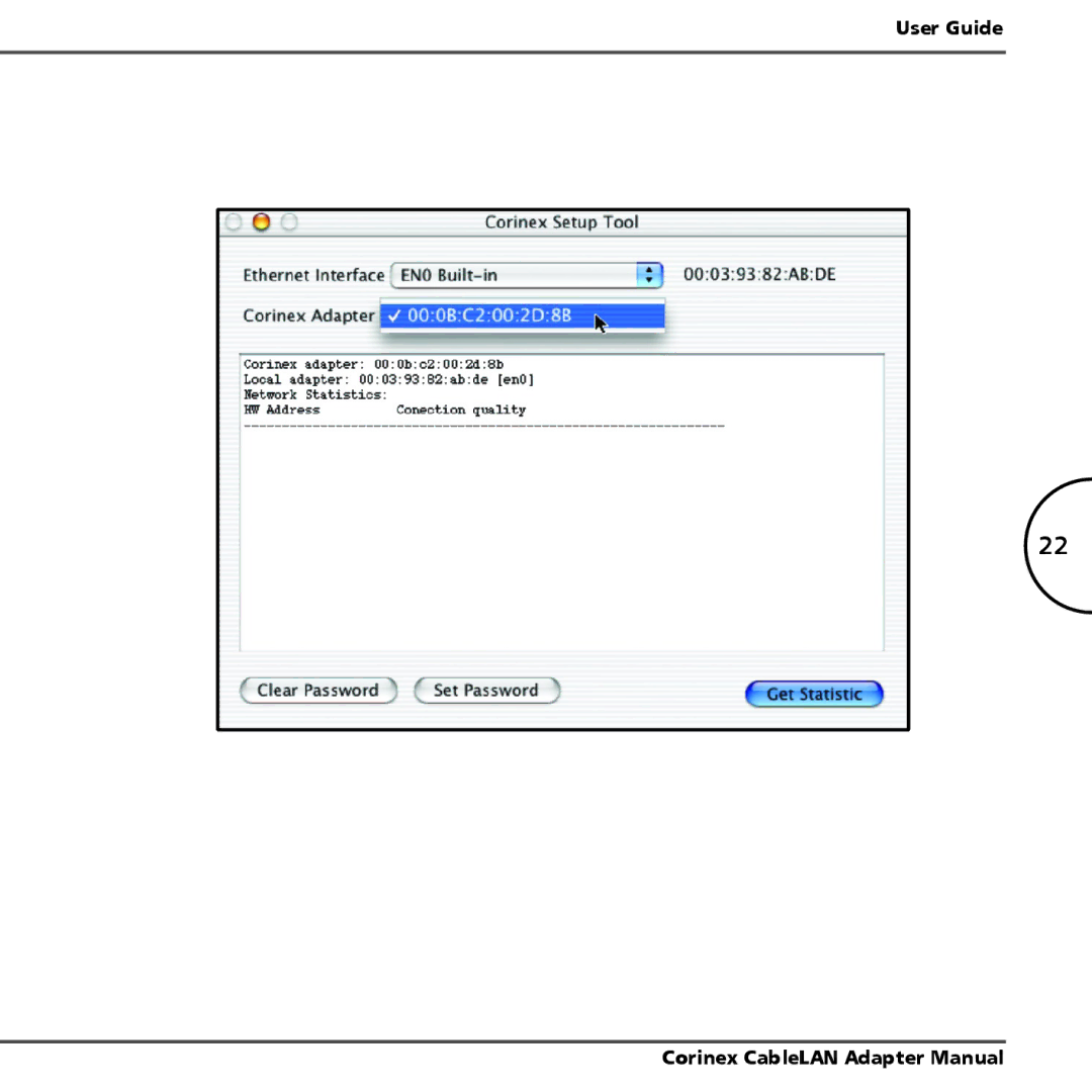 Corinex Global MAC OS X manual User Guide Corinex CableLAN Adapter Manual 