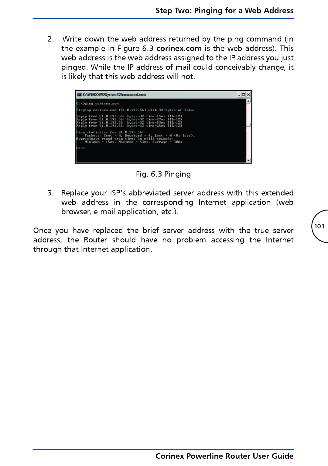 Corinex Global Powerline Router manual 101 