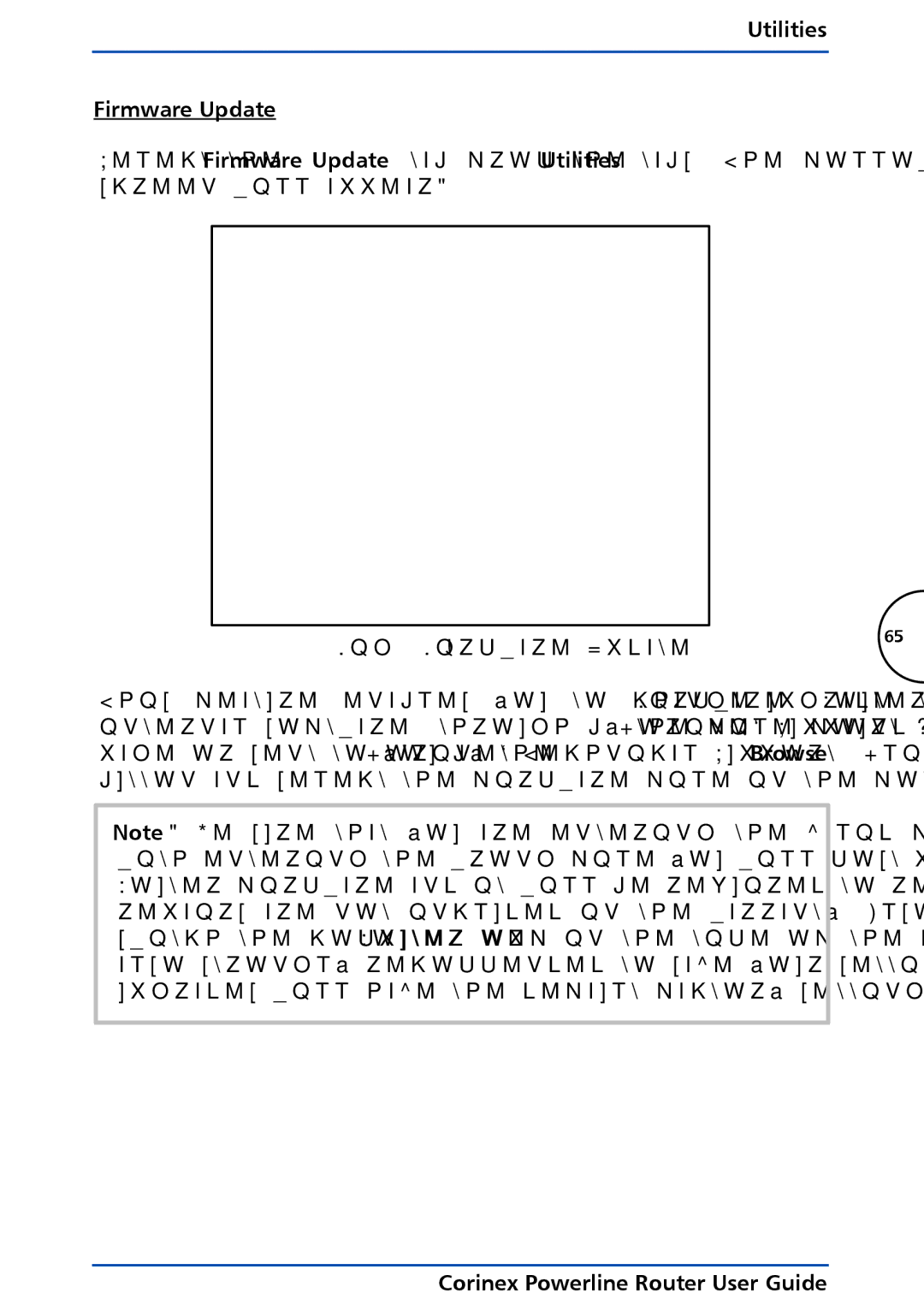 Corinex Global Powerline Router manual Utilities Firmware Update 