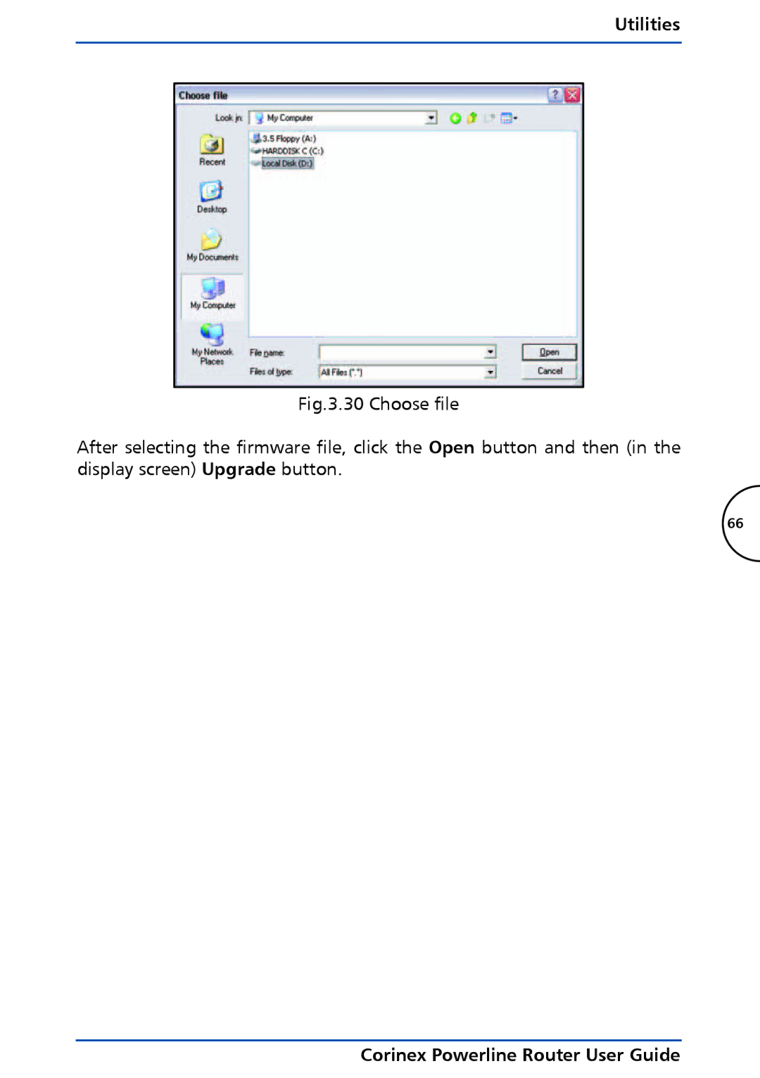 Corinex Global Powerline Router manual Utilities 