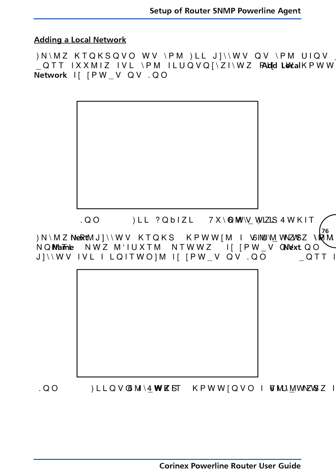 Corinex Global Powerline Router manual Setup of Router Snmp Powerline Agent Adding a Local Network 