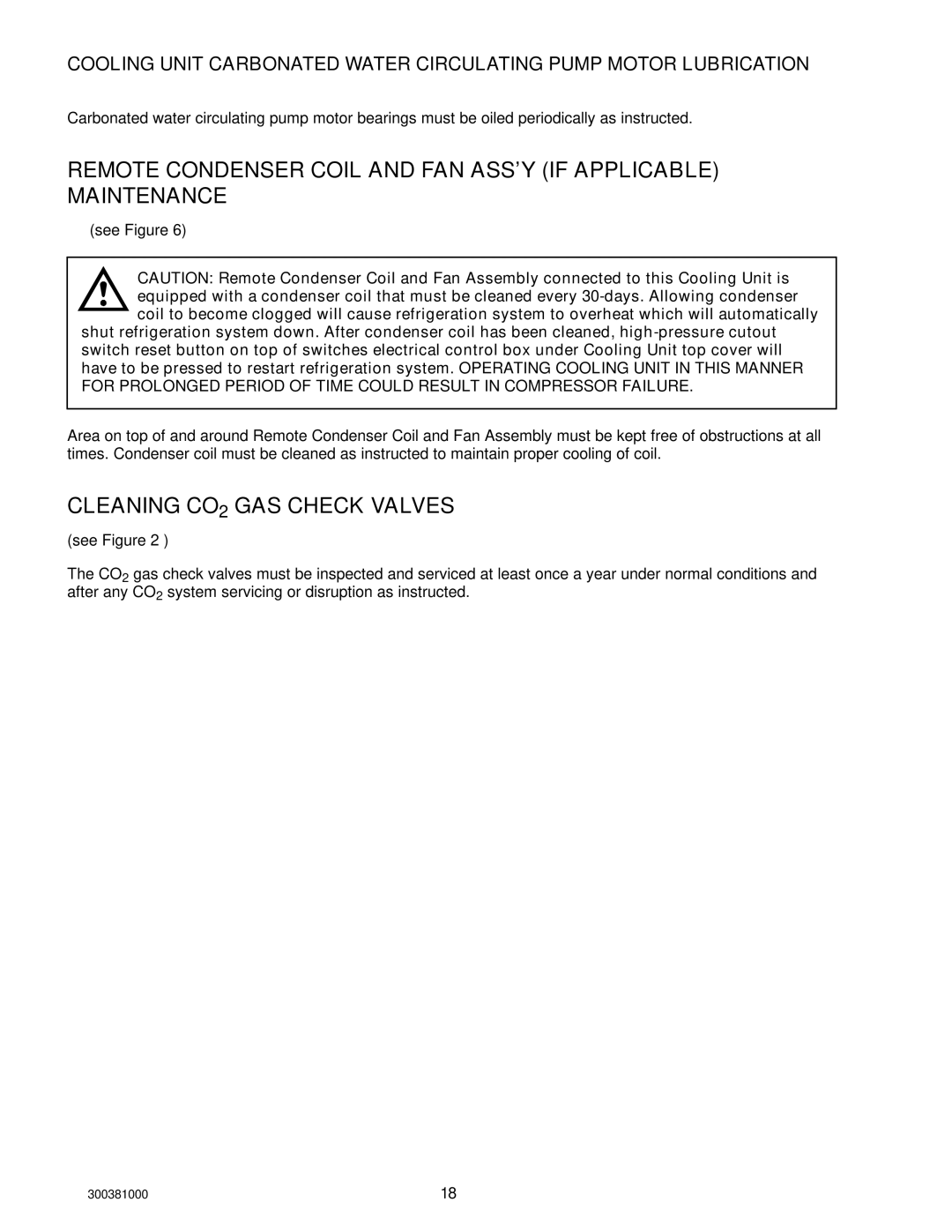 Cornelius 000, 10 installation manual Cleaning CO2 GAS Check Valves 