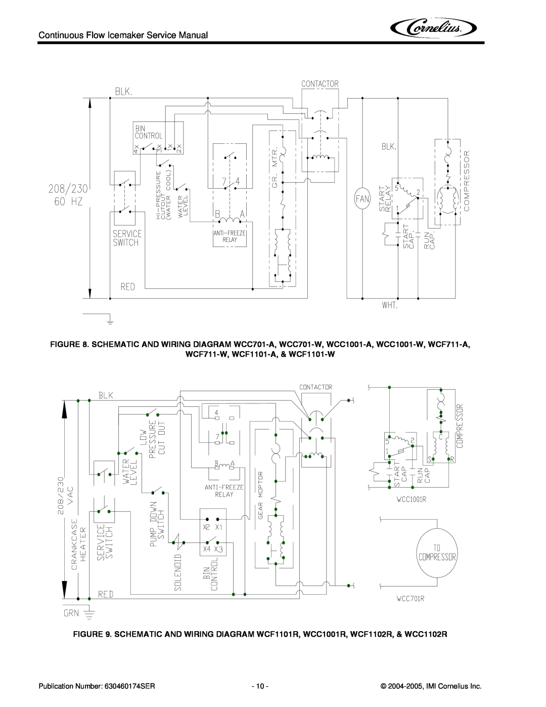 Cornelius 1000 service manual WCF711-W, WCF1101-A,& WCF1101-W 