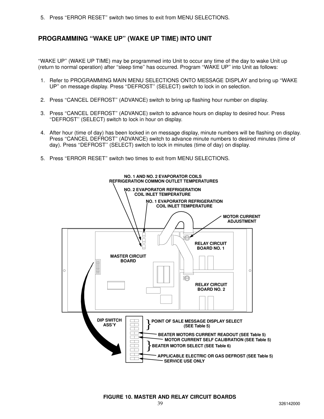 Cornelius 326142000 service manual Master and Relay Circuit Boards 