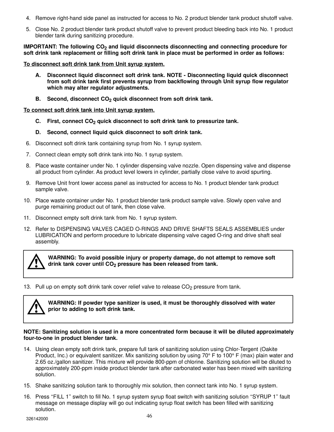 Cornelius 326142000 service manual 