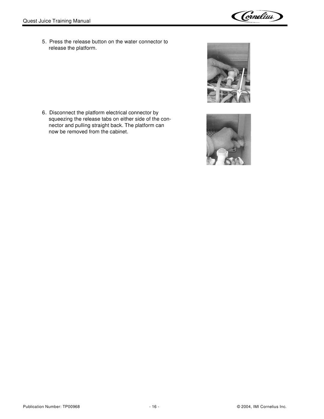 Cornelius 4 Flavor, 2 Flavor manual Publication Number TP00968 2004, IMI Cornelius Inc 