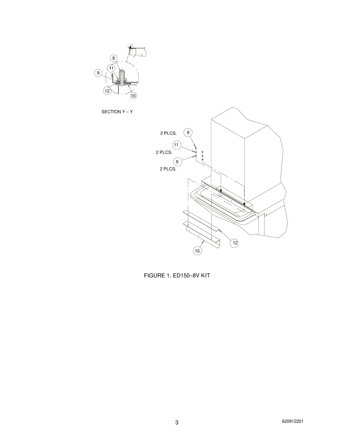 Cornelius 630200153, 70217, 90221, 630000191, 620912201, 52994, 50904, 22127 manual ED150--8V KIT 