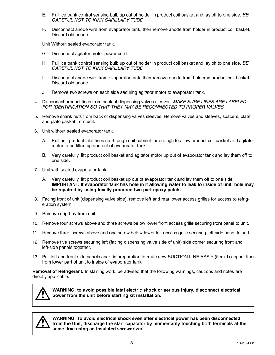 Cornelius 750 Pre-Mix manual 189159001 