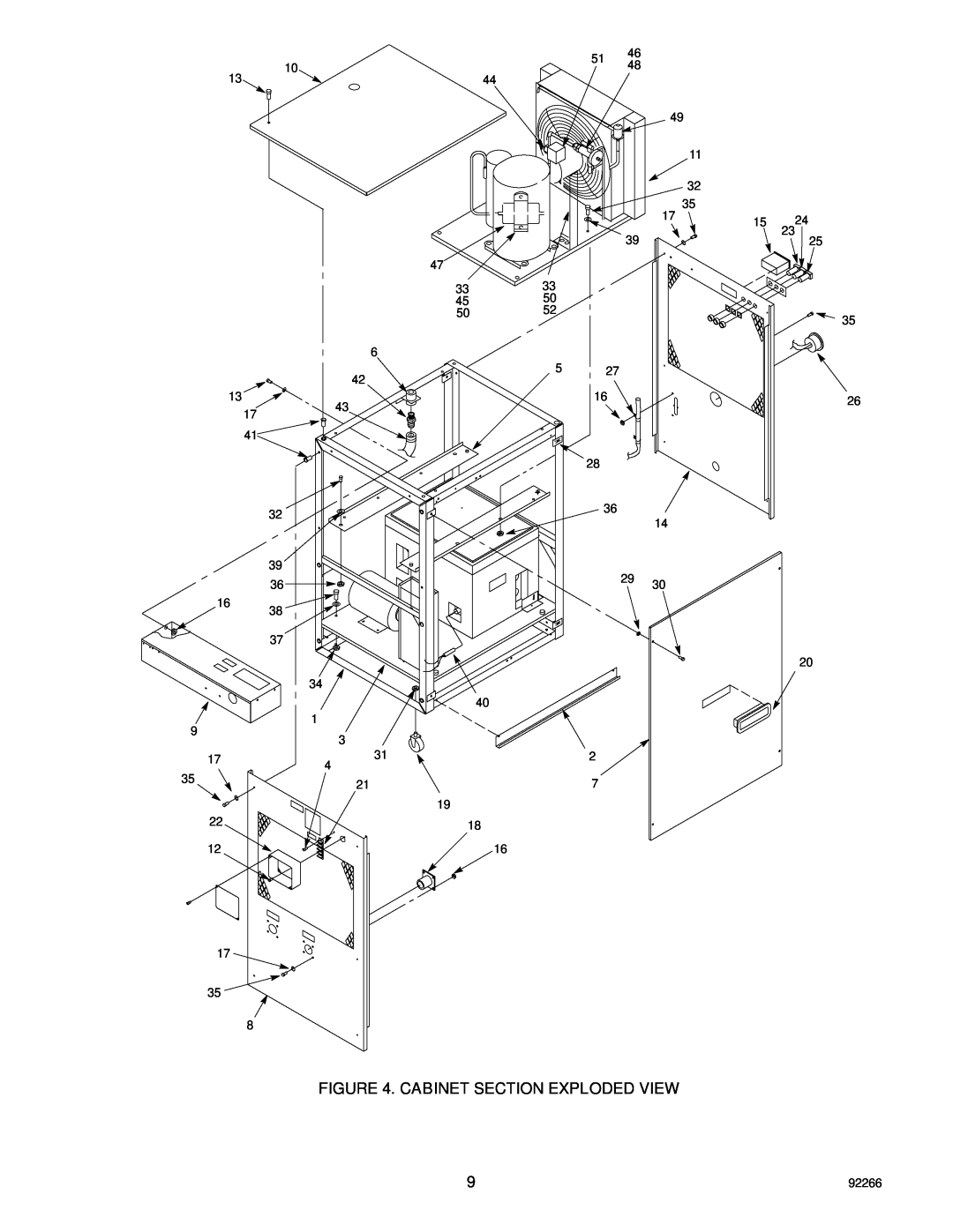 Cornelius CH 1500-A, CH Series, CH 1503-A, CH 1502-A manual Cabinet Section Exploded View 