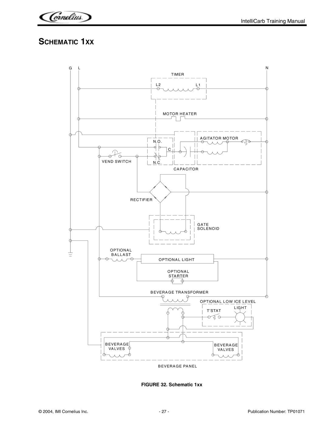 Cornelius Cold Beverage Dispenser manual Schematic 