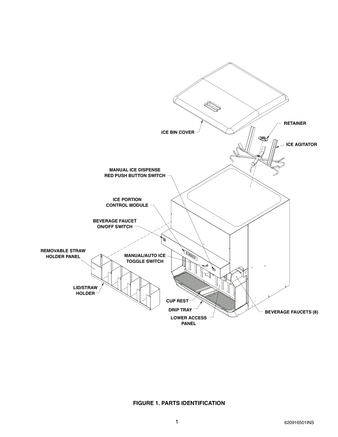 Cornelius ED-250 BCP installation manual Parts Identification 