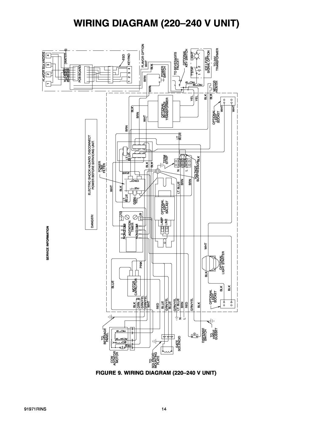 Cornelius ENDURO-150 installation manual Wiringdiagram, Service Information 