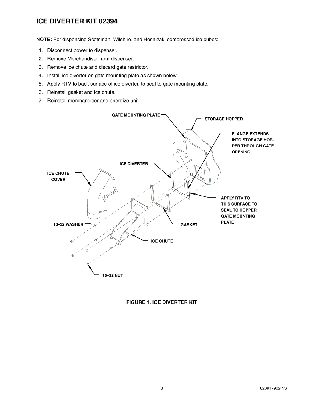 Cornelius ENDURO-175 installation manual ICE Diverter KIT 