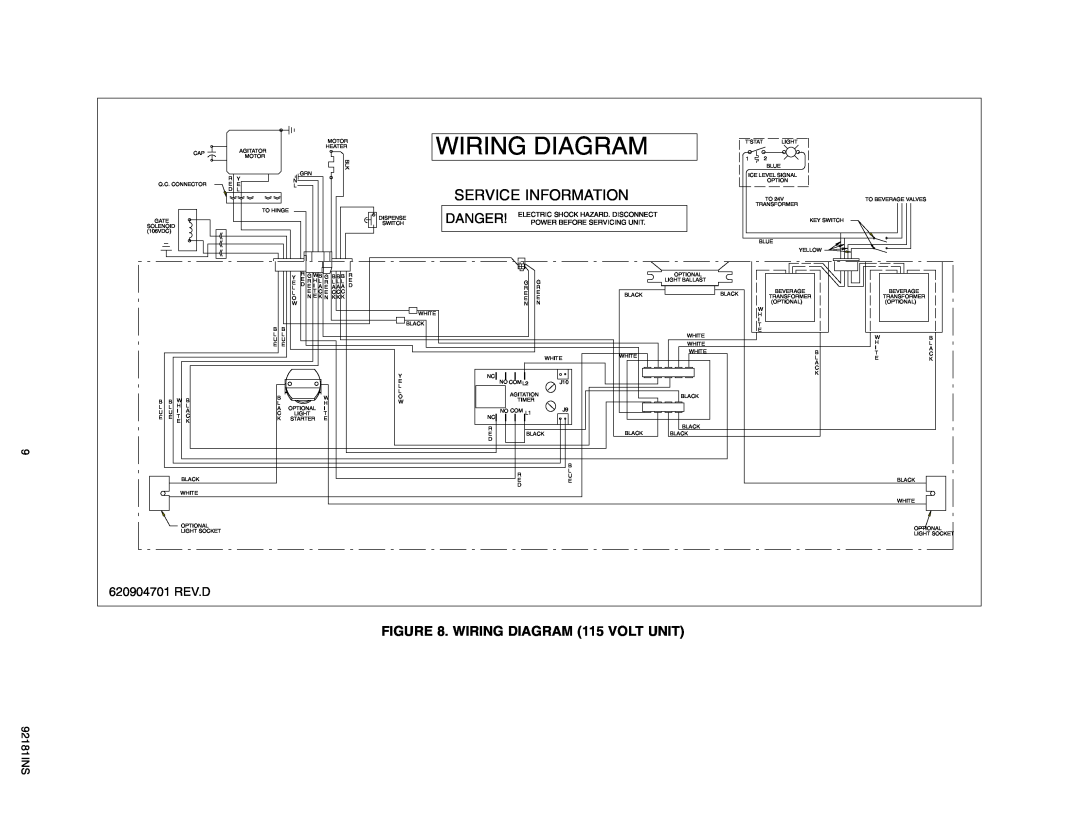 Cornelius Enduro-200/250 installation manual Wiring Diagram, Service Information 