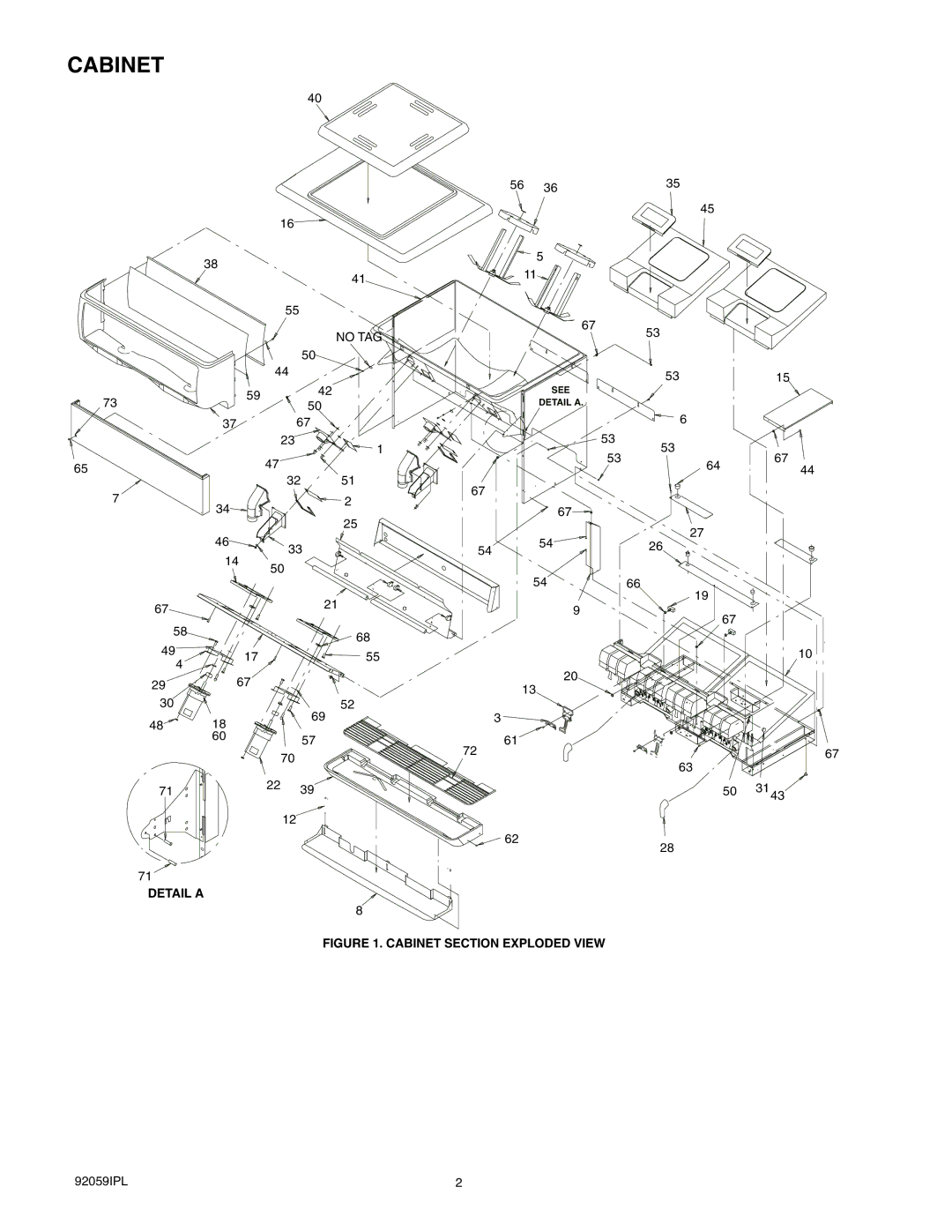 Cornelius Enduro 300 BC manual Cabinet Section Exploded View 