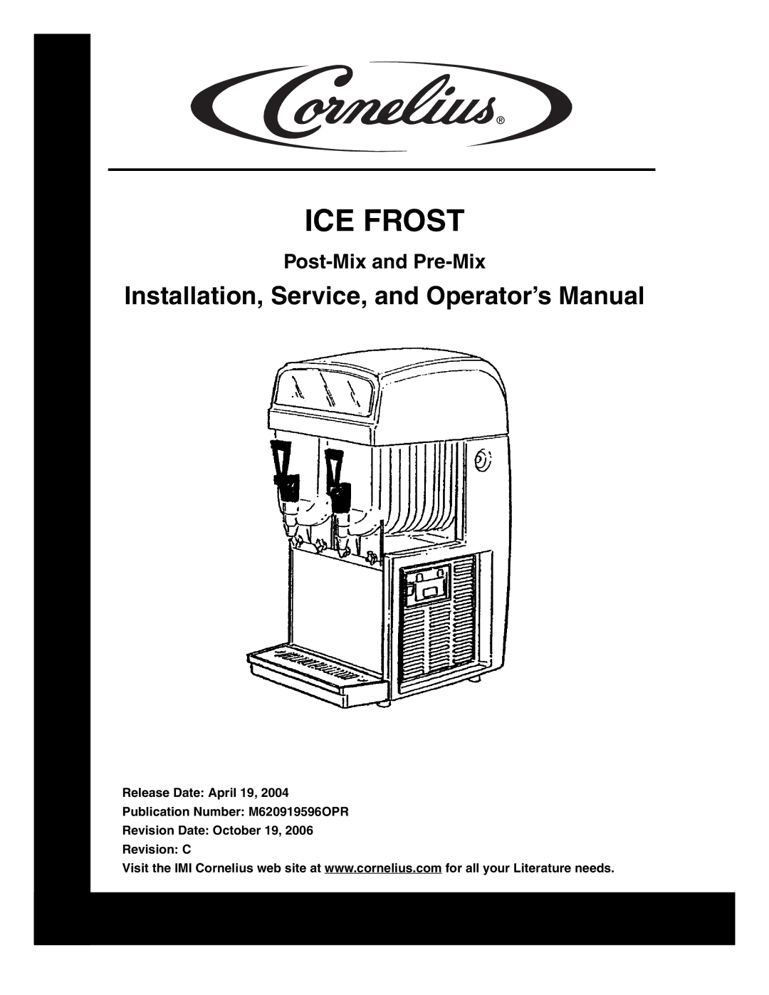 Cornelius ICE FROST manual ICE Frost 