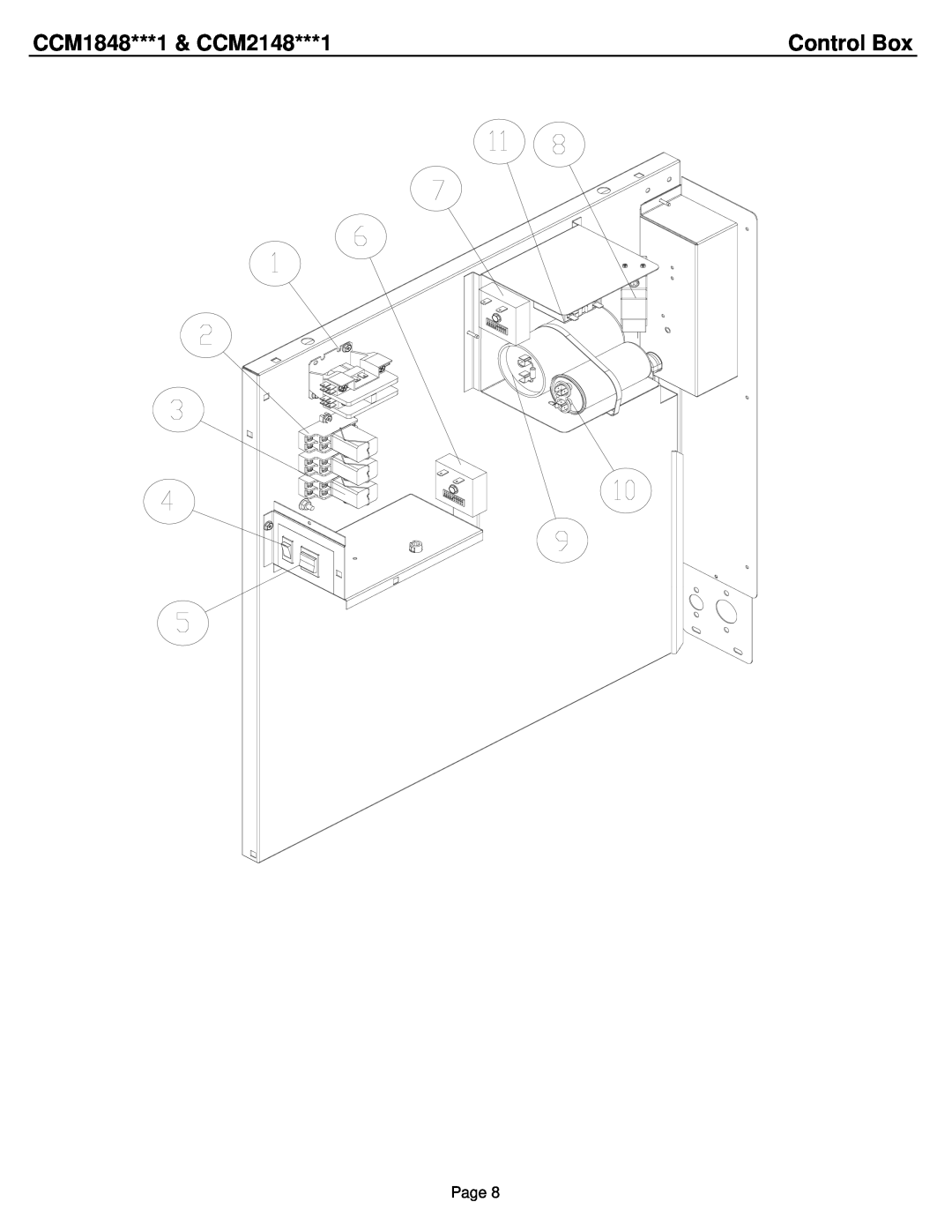 Cornelius ICE0320, ICE0520 manual Control Box, CCM1848***1 & CCM2148***1 