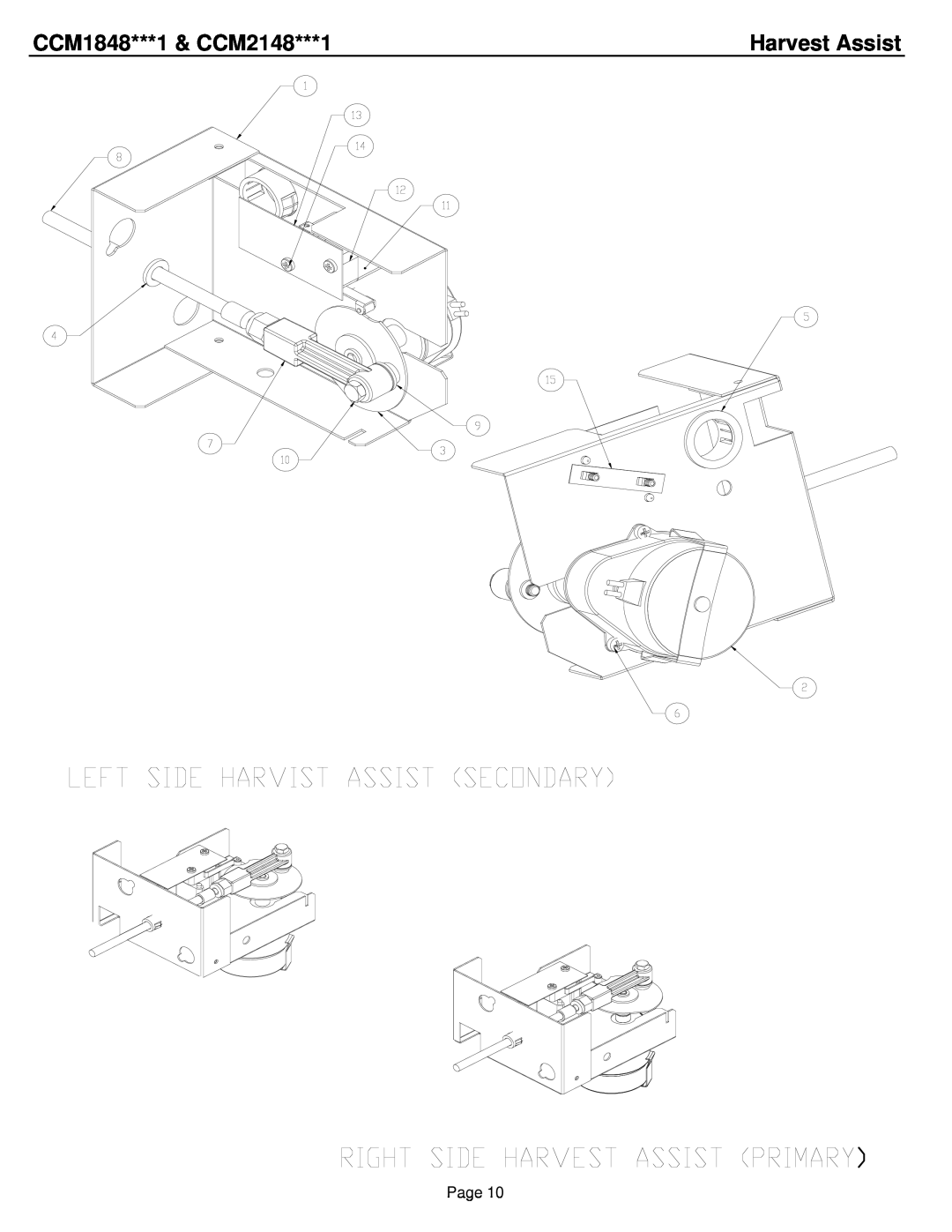 Cornelius ICE0320, ICE0520 manual Harvest Assist, CCM1848***1 & CCM2148***1, Page 