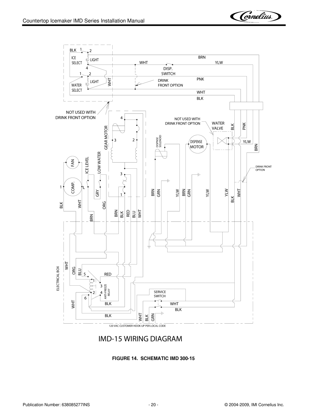 Cornelius IMD Series installation manual IMD-15 Wiring Diagram 