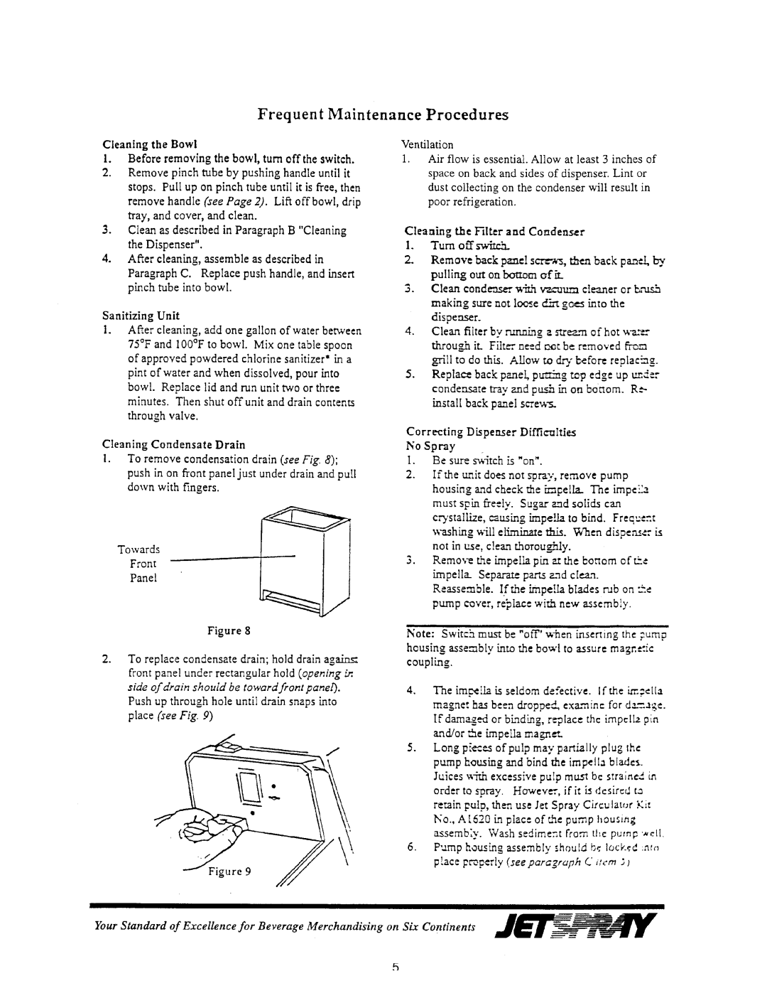 Cornelius JS7-W26, JS7-W25 manual 