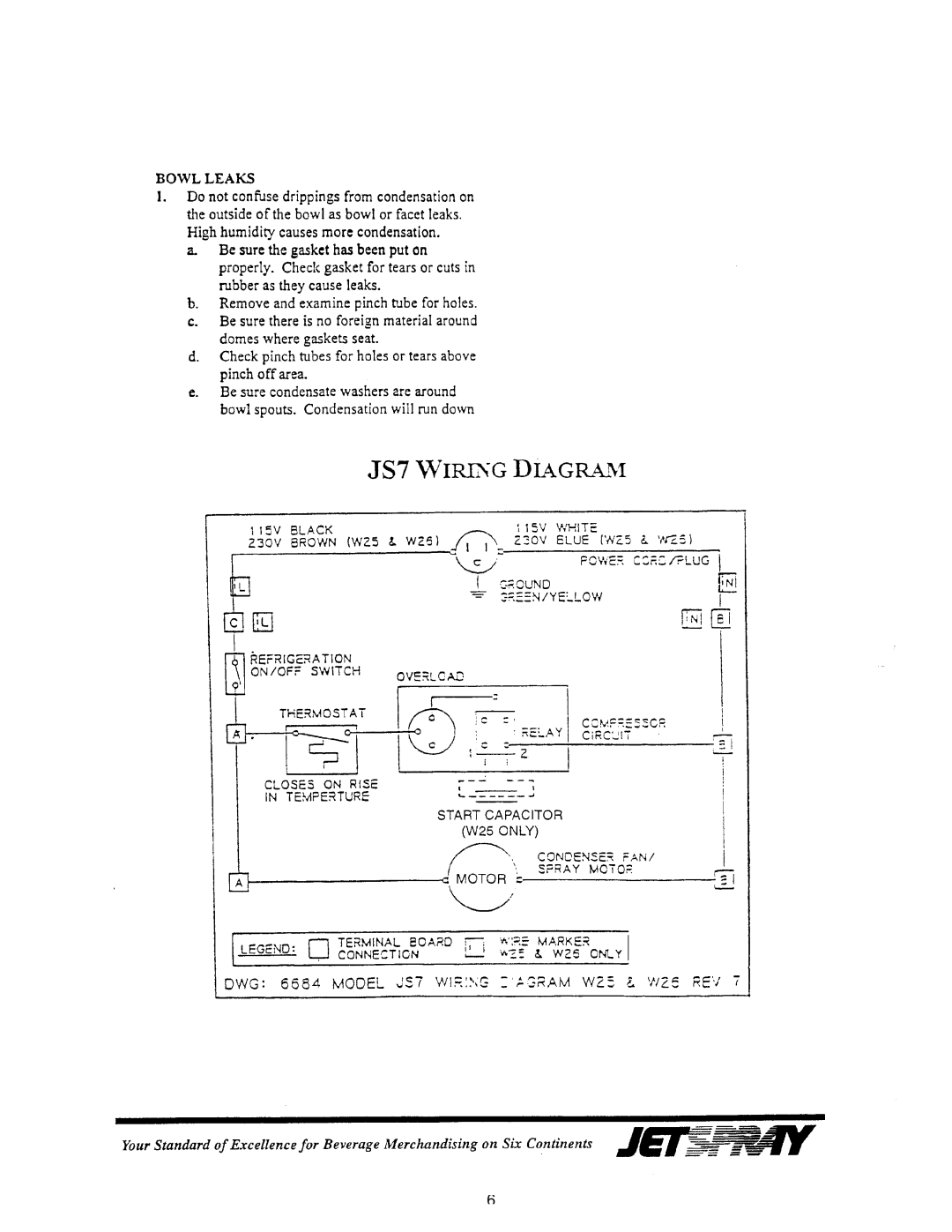 Cornelius JS7-W25, JS7-W26 manual 