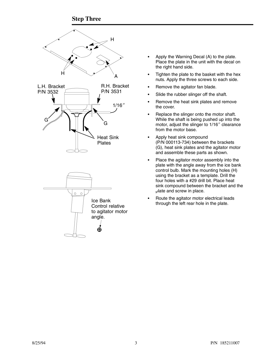 Cornelius P/N 3626 manual Step Three 