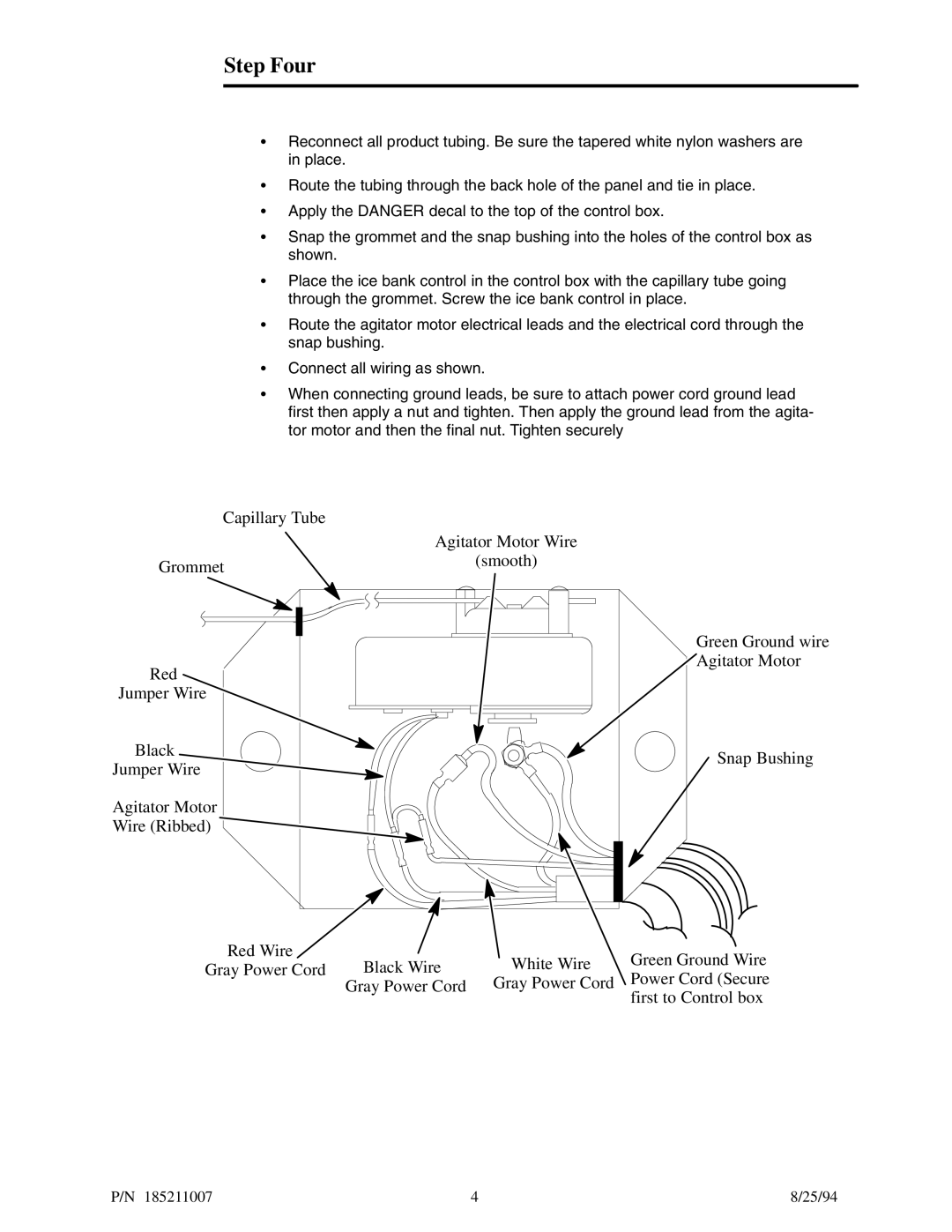 Cornelius P/N 3626 manual Step Four 