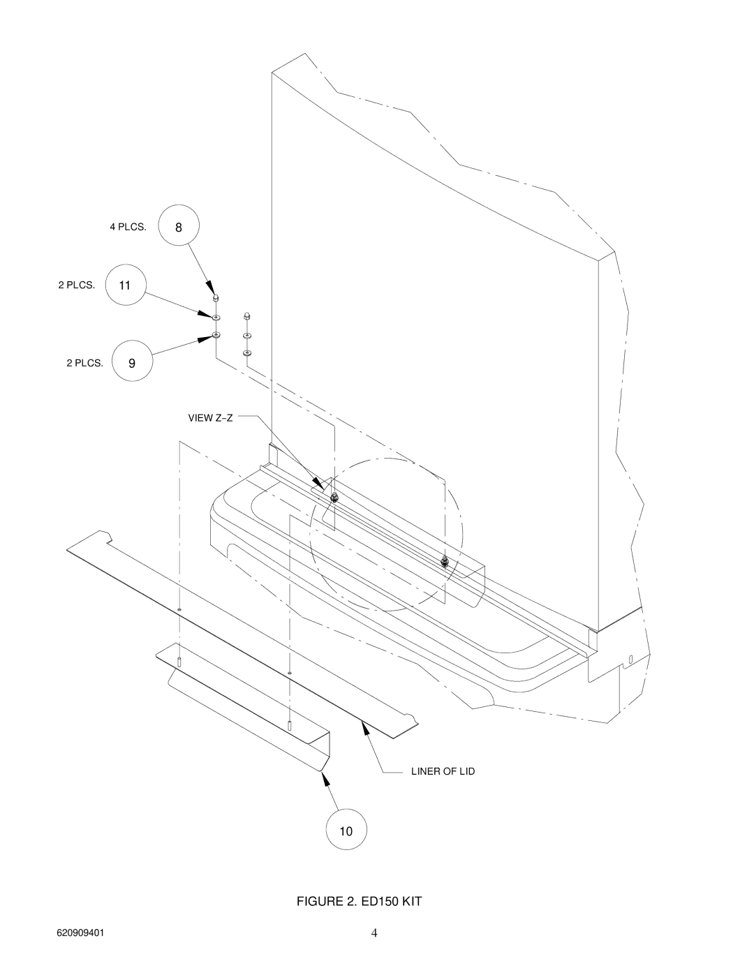 Cornelius P/N 629083202, P/N 629083204 manual ED150 KIT 