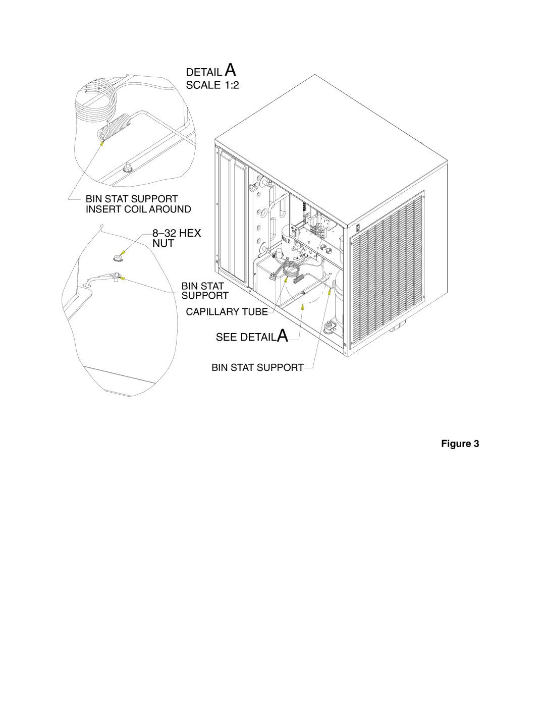 Cornelius P/N 631500116, P/N 631500109, P/N 631500099, P/N 631500074, P/N 631500108 installation instructions Detail a Scale 