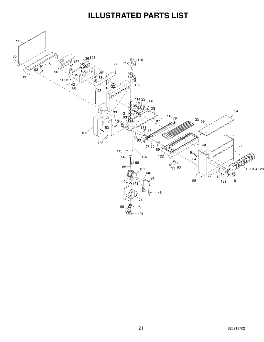 Cornelius PR150 BC manual Illustrated Parts List 