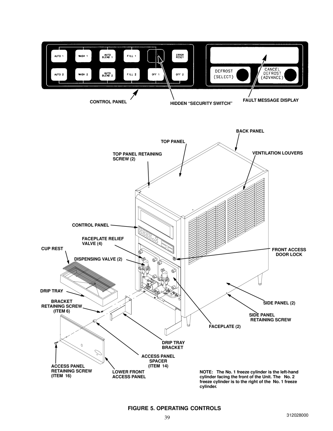 Cornelius R-404A REFRIGERANT service manual Operating Controls 