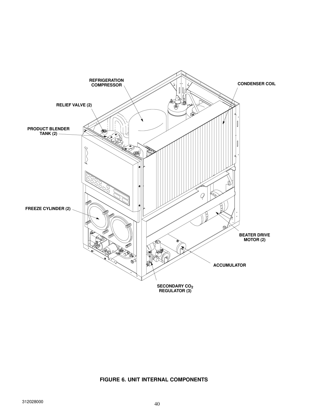 Cornelius R-404A REFRIGERANT service manual Unit Internal Components 