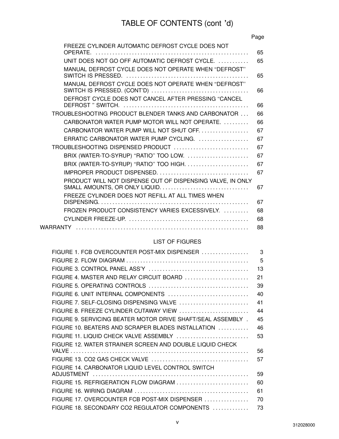 Cornelius R-404A REFRIGERANT service manual Freeze Cylinder Automatic Defrost Cycle does not, List of Figures 