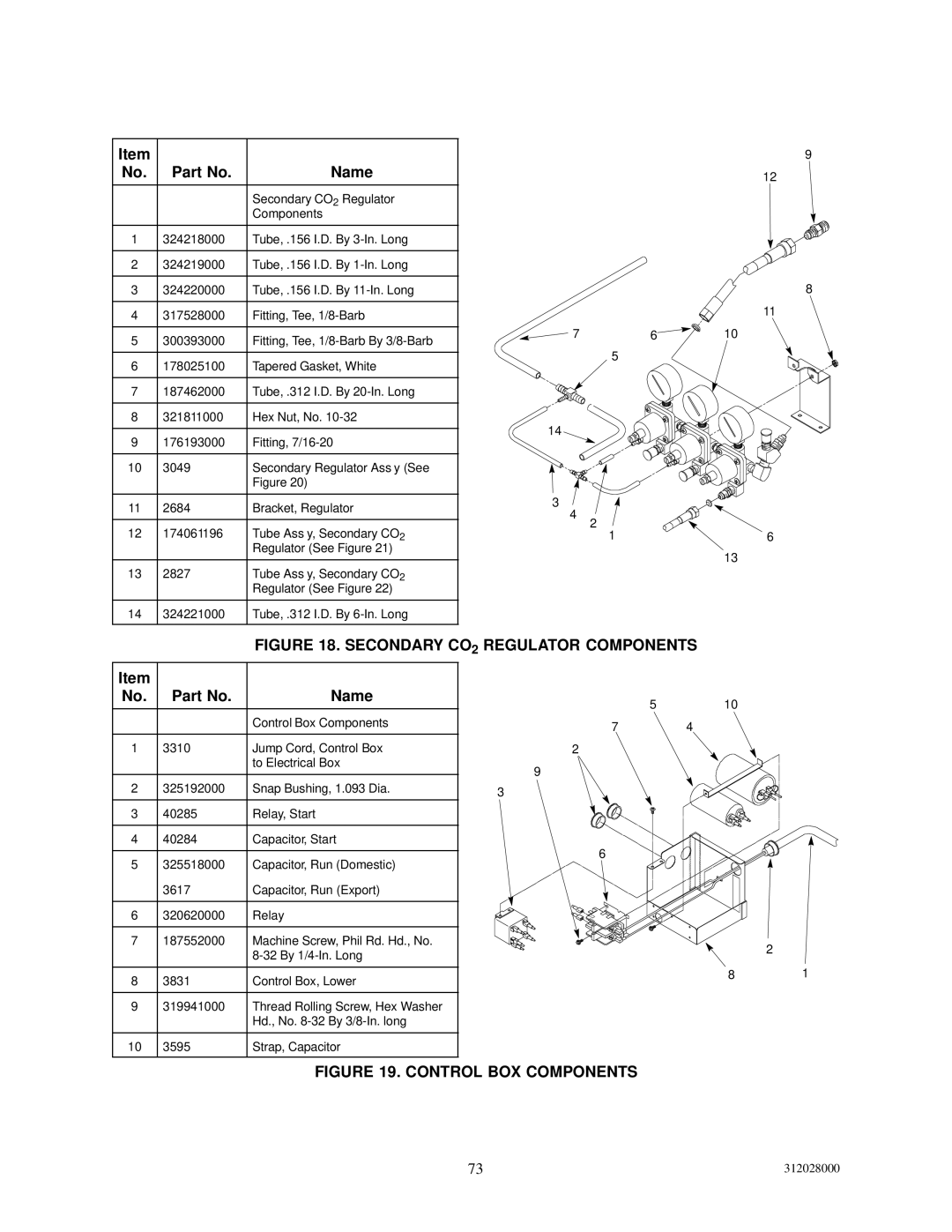 Cornelius R-404A REFRIGERANT service manual Secondary CO2 Regulator Components 