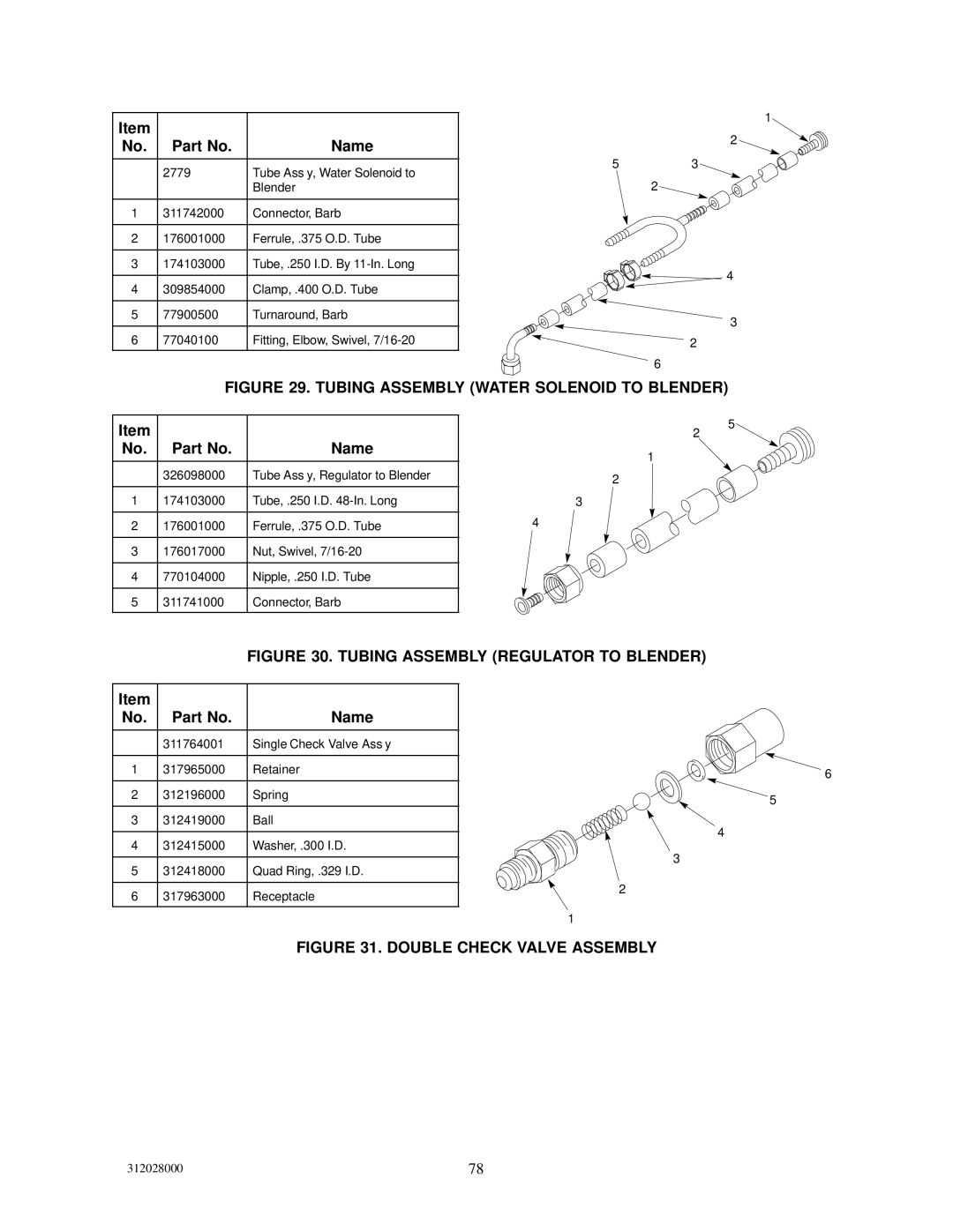 Cornelius R-404A REFRIGERANT service manual Tubing Assembly Water Solenoid to Blender 