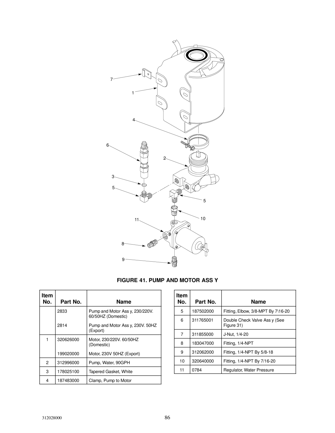 Cornelius R-404A REFRIGERANT service manual Pump and Motor ASS’Y 