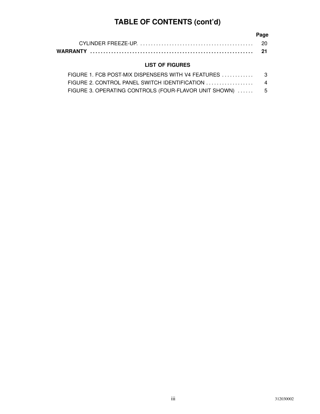 Cornelius R-404A manual List of Figures, FCB POST-MIX Dispensers with V4 Features 