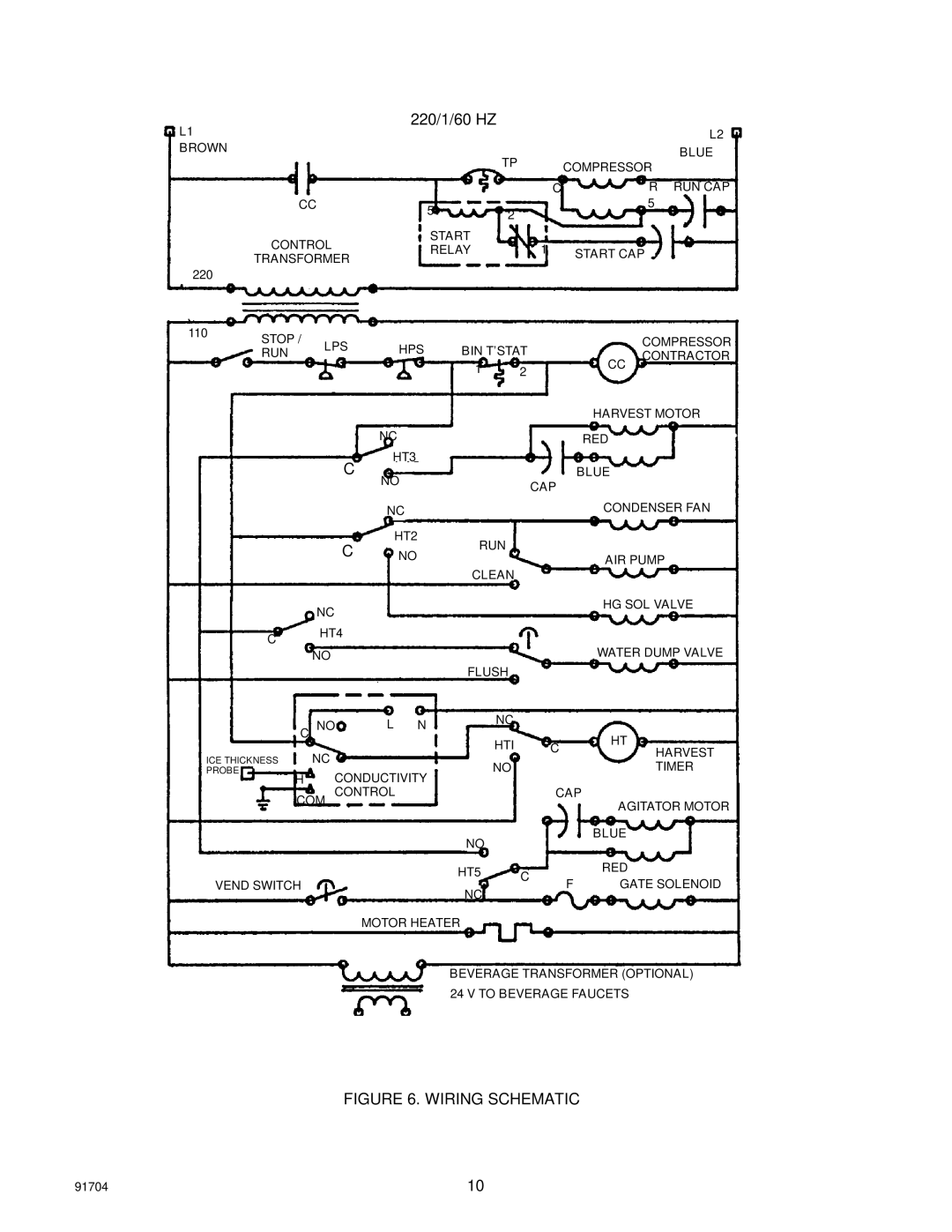 Cornelius SID650A/80-BC, SID650W/80-BC manual Wiring Schematic 