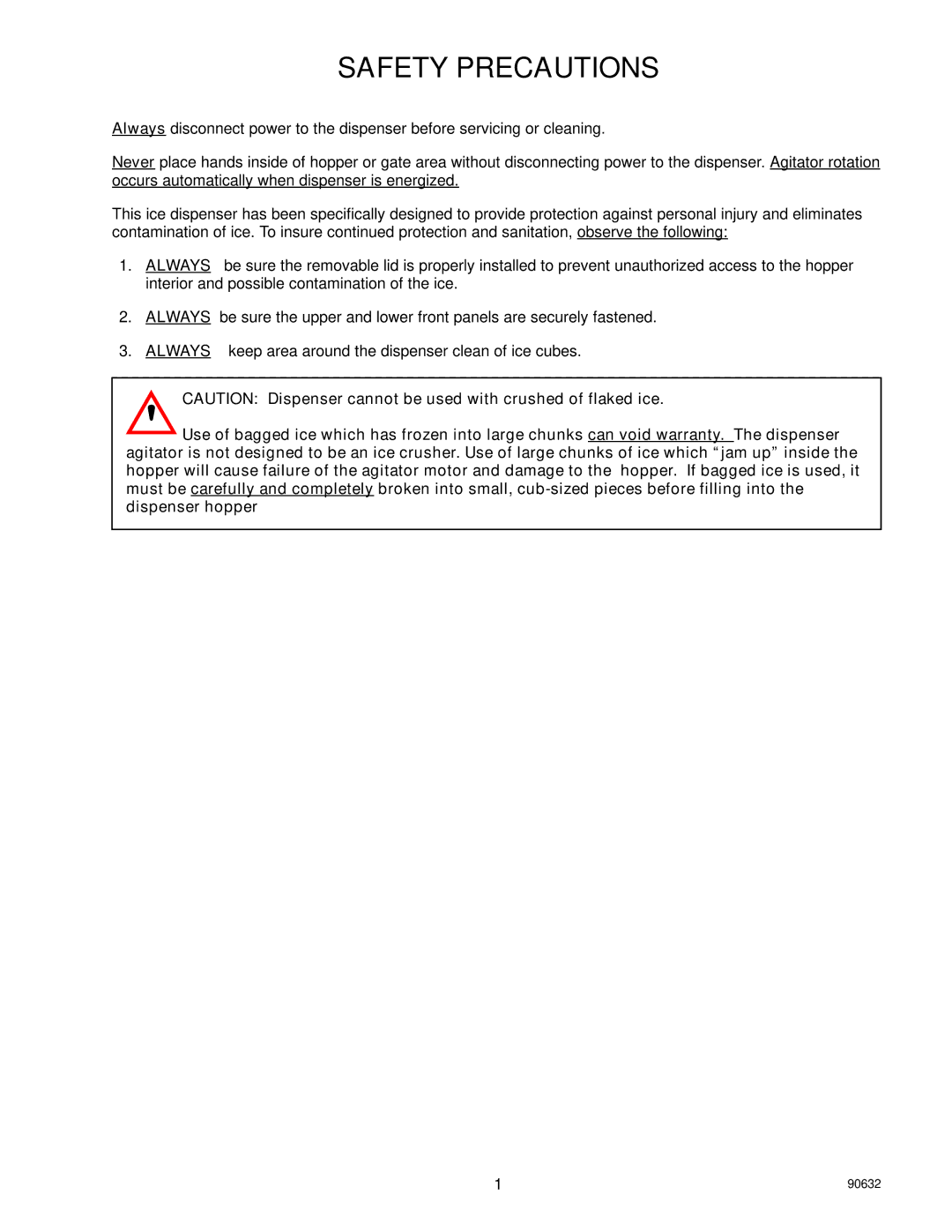 Cornelius TJ90-ABC, TJ45-AB manual Safety Precautions 