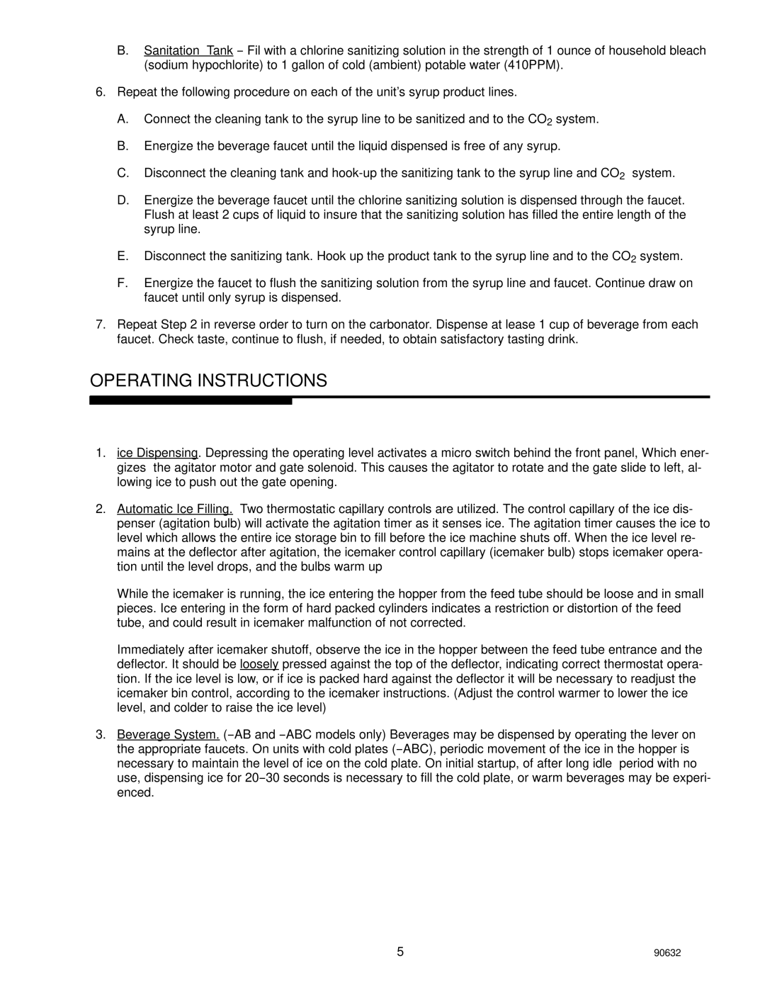 Cornelius TJ45-AB, TJ90-ABC manual Operating Instructions 