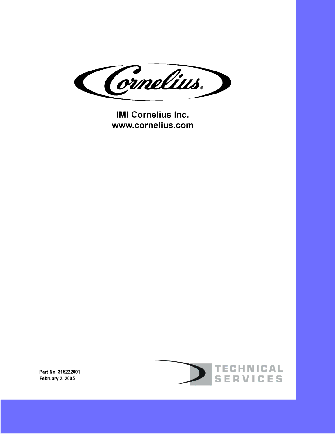 Cornelius UFB-1, UF-1 manual IMI Cornelius Inc 