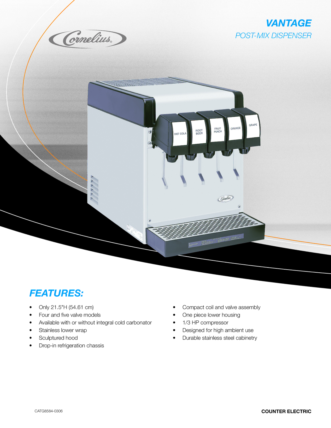 Cornelius Vantage manual Features 