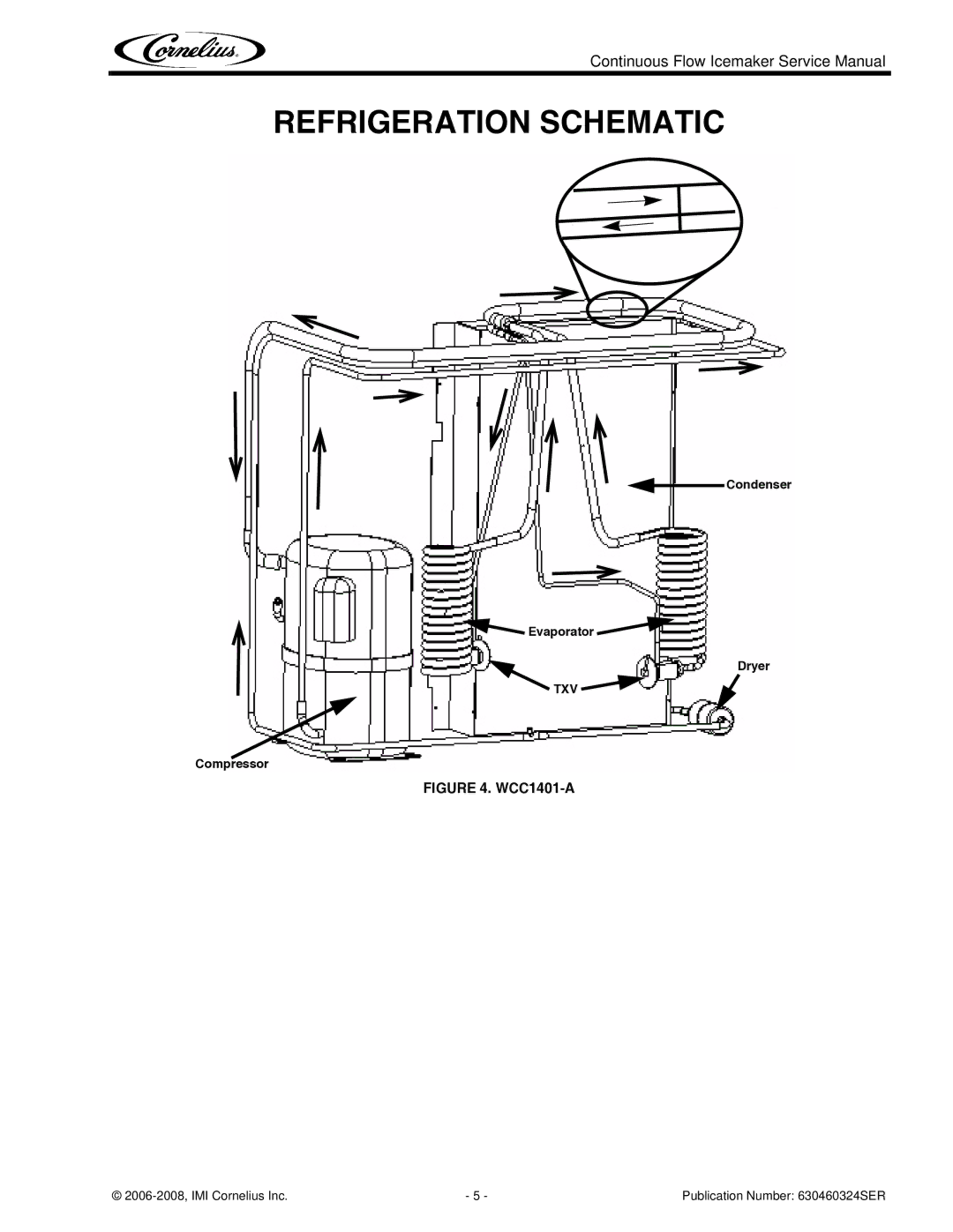 Cornelius WCC1401-A service manual Refrigeration Schematic, Dryer 